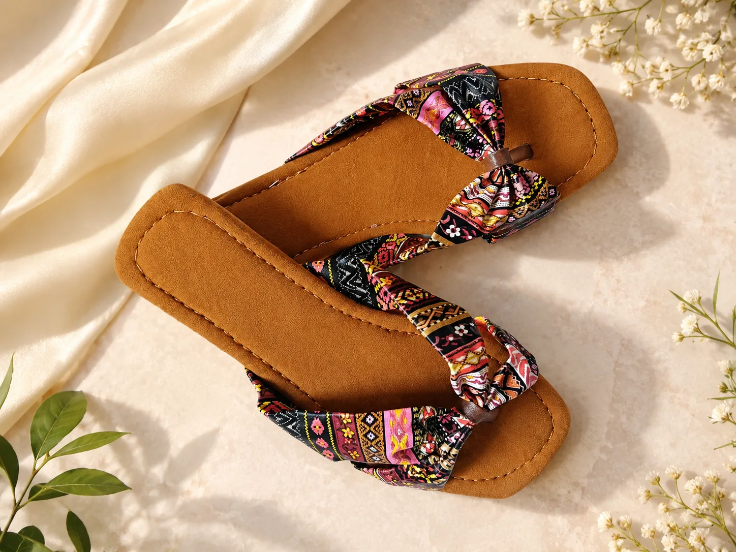 Women’s Printed Ethnic Flat Sandals